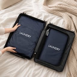 Travelhawk Grote Waszakken - 2 Stuks - 60 x 45 cm en 55 x 35 cm - Waszak voor Beddengoed, Handdoeken & Kleding – Wasnet voor Wasmachine - Blauw — thumbnail 5