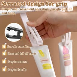 Grote Was Knijpers - Hanger Clips - Opbergen en Ophangen - Haak en Klem Functie - 10 Stuks - Zwart Wit — thumbnail 5