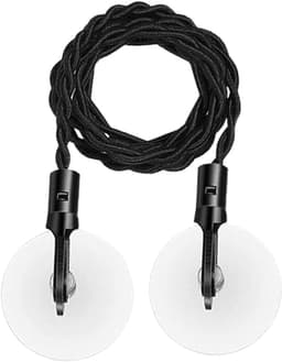 Campingwaslijn - Reiswaslijn - Kleding Drogen - Intrekbaar Touw - Tot 450 cm - Zwart — thumbnail 1