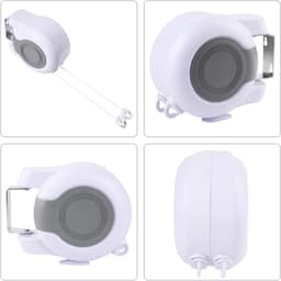 Uittrekbare Waslijn - Draagbare Drooglijn - Ruimtebesparend Drogen - Automatisch Intrekbaar - 13 Meter - Wit — thumbnail 3