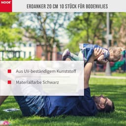 Grondankers - Grondpennen Vlies - Onkruid Vlies Fixeren - UV-stabiel Weerbestendig - 10 stuks 20 cm - Zwart — thumbnail 2