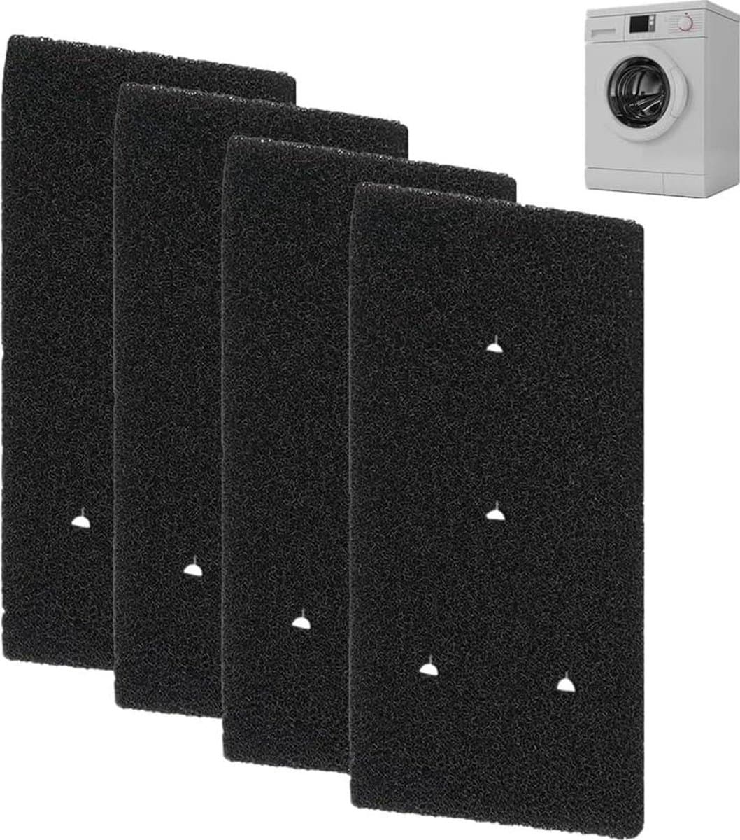 Vier vervangende drogerfilters Geschikt voor Bauknecht Privileg en Whirlpool HX 481010716911 drogers, sponsfilterpads Geschikt voor warmtepompdrogers en condensdrogers, afmetingen 230x115x14 mm. — afbeelding 1