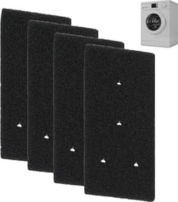 Vier vervangende drogerfilters Geschikt voor Bauknecht Privileg en Whirlpool HX 481010716911 drogers, sponsfilterpads Geschikt voor warmtepompdrogers en condensdrogers, afmetingen 230x115x14 mm. — thumbnail 1