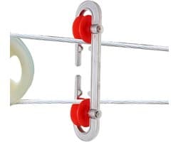 Waslijnrol - Waslijn spanner - Kleding drogen - Weerbestendig aluminium - 18.5 cm - Grijs