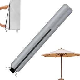 Droogmolen Beschermhoes - Afdekhoes Waslijn - Bescherming Buiten - Waterdicht met Ritssluiting - 165 cm Hoog - Zilver — thumbnail 5