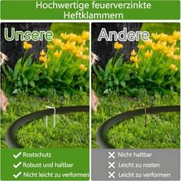 Dailygoods- Grondankers 50 Stuks - Roestvrij Staal - Haringen/Tentharingen - Voor Tuinvlies/Onkruidvlies - U-vormige Grondhaken - 150/200 mm x 40 mm x Ø 2,5 mm — thumbnail 4