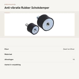 Dailygoods- Schokdemper Rubber - Trillingsdempers - Silent Block Isolator - Cilindrische Beugels - Pack van 4 - Zwart/Zilver - Trillingsdemper — thumbnail 3