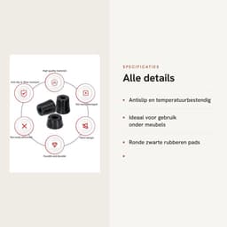 Dailygoods- Snijplankvoeten 20 Stuks - Rubberen Voetjes - Antislip/Botsingsbestendig - Temperatuurbestendig - Geluidsreducerend - Voor Meubels - Meubelvoetjes — thumbnail 2