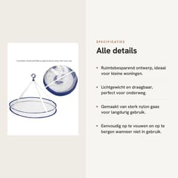 Dailygoods- Droogrek Opvouwbaar - Hangend Droogrek - Kledingrek - Nylon Gaas - Diameter 60cm - Lichtgewicht 89g - Wasnet — thumbnail 5