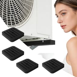 Anti-vibratie rubberen platen | 4 rubberen schokdemperpads - akoestische trillingsdemper | voor airconditioning warmtepomp wasmachine droger koelkast vriezer — thumbnail 2
