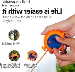 Verstelbare 26ft Reiswaslijn voor Kamperen en Thuis, Inclusief 20 Winddichte Wasknijpers voor Binnen- en Buitengebruik — thumbnail 5