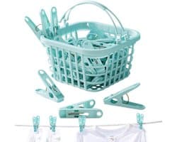 Wasknijpers - Kleine clips - Kleding drogen - Winddicht ontwerp - 30 stuks - Blauw