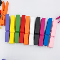 Houten Klemmen - Kleurrijke Clips - Foto's Ophangen - Duurzaam Houtmateriaal - 50 Stuks - Multicolor — thumbnail 2