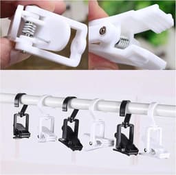 Wasknijpers met Haak - Kledingclips - Kleding Ophangen - 360 Graden Draaibaar - 10 Stuks - Wit — thumbnail 4