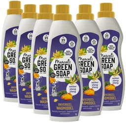 Marcel's Green Soap Universeel Wasmiddel - Amber & Ylang Ylang - 6 x 1L - 138 wasbeurten — thumbnail 3