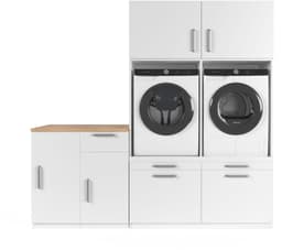 Wasophoogte® Wasmachine Kast Shanghai - Wasmachine verhoger - Wasmachine ombouw - 700(D)*2230(B)*2110(H) mm - Wit — thumbnail 1