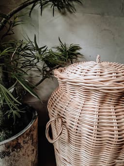 Monnarita Oriana A Serie - Rattan Mand - Handgemaakt - Inclusief Deksel - Warm Natuurlijke Kleur — thumbnail 5