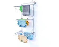 Foxydry Tower 88 cm - 3 droogrekken boven elkaar, inklapbaar en hoogte verstelbaar -bediening rechts- 88 x 52 x 137 cm