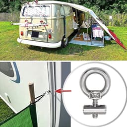 Allecto Plus - Voortentstopper van roestvrij staal 304 voor caravanluifels - 4 stuks met blokkeerkit — thumbnail 2