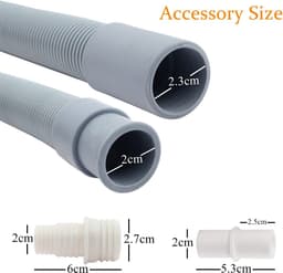 Ibenzoa® Flexibele Afvoerslang Set van 2 Meter voor Wasmachines en Vaatwassers met Accessoires — thumbnail 2