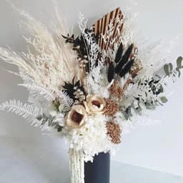 Gedroogde konijnenstaarten bloemen Lagurus konijnenstaarten pampasgras decor zwart gedroogd pampasgras decoratie voor bloemstukken boho bruiloft boeketten woondecoratie tuindecoratie — thumbnail 5