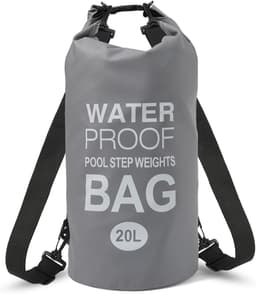 Waterdichte Dry Bag, waterdichte strandtas met verstelbare schouderriem, Dry Bag voor zwemmen, kamperen, kajakken, strand, grijs, 20L(1-Pack), Waterdichte zakken — thumbnail 1
