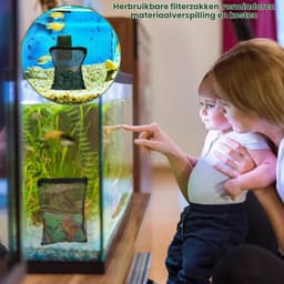 Herbruikbare Filterzakken voor Aquarium - Wit - 6 x 4 inch - Duurzaam en Milieuvriendelijk - Voor Filtratie Media — thumbnail 2
