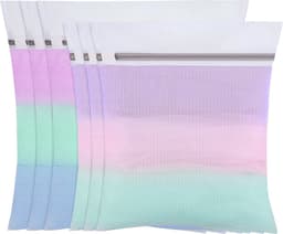 Wasnet voor wasmachine - 6 stuks waszakken met ritssluiting in 2 maten voor overhemden, truien, jeans en babykleding — thumbnail 1