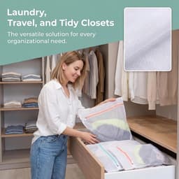 Set van 5 Wasnetten voor de Wasmachine - Ideaal voor Kleding, Ondergoed en Delicate Stoffen 30x40/40x50/50x60 cm — thumbnail 3