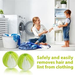 12 Stuks Wasmachine Haarvanger, Nylon Wasballen, Wasmachine Wasballen, Pluisverwijderaar Ballen Herbruikbare, Kat Hond Haarverwijderaar Wasmachine, voor Het Verwijderen van Haren van Huisdieren(Groen) — thumbnail 5