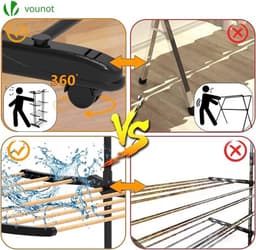 Droogrek Toren - 20 Meter Drooglengte - Opvouwbaar met Wielen - 3 — thumbnail 5