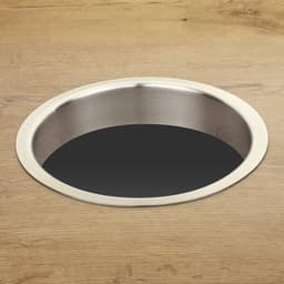 Ø 210 x H 41,5 mm Roestvrij staal geborsteld | Ø 210 mm, hoogte 41,5 mm voor montage in wastafel of werkblad, afvalwerpring — thumbnail 2