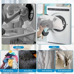 Grote Wasnetten voor Wasmachine, Mesh Waszakken met Rits voor Kleding, Dekbedden en Jassen (60 x 80 cm) — thumbnail 2