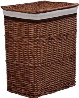 Wasmand – Wasbox – Wassorteerder – Opbergmand – Waszak – Handgevlochten Wilgentakken – Ruime Inhoud 43x34x57,5 cm — thumbnail 2
