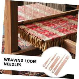 1set Mini Weefgetouw Accessoires Duurzame Houten Weefnaalden Handweefstok Weefgereedschap Voor Beginners Compleet Reisvriendelijk Weefset Voor Tapestry Dekens — thumbnail 3