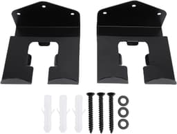 2-set grastrimmerhanger Staal Zwart rubber verpakt Waterbestendig Zwaar uitgevoerd onkruidverdelger Stevige muurbevestiging Garage Tuingereedschap Opbergorganisator — thumbnail 1