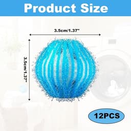 Verpakking van 12 haarverwijderaars Geschikt voor de wasmachine, haarverzamelende wasballen, kunnen ook dierenharen verwijderen. — thumbnail 1