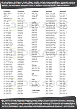 Trommelribben Set voor Wasmachines - 3 Stuks - 180x55x50mm — thumbnail 5