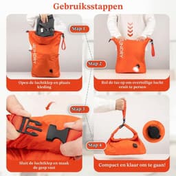Waterdichte waszak voor onderweg, lichtgewicht opbergtas met drukknoopsluiting, ideaal voor zwemmen, wandelen en kamperen, houdt vuile was gescheiden en droog. — thumbnail 3