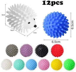 12 stuks Drogerballen - Voor Wasdroger en Wasmachine - Diverse Kleuren — thumbnail 4