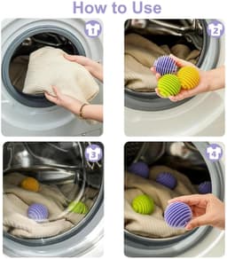 12 Stuks Herbruikbare Droogballen voor Wasmachine — thumbnail 3