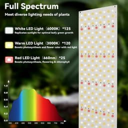 Plantenlicht voor kamerplanten, uv-IR volledig spectrum plantenlamp led 200 W, groeilamp led 208 leds, groeilamp voor planten — thumbnail 4