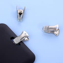 metalen veerklemmen, brede metalen mini-krokodillenklemmen met siliconen punt, wasknijpers, douchegordijnhaken, clips voor foto's, gordijnen, kleding, snacks, knutselwerk, 50 stuks — thumbnail 3