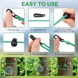 10 m uittrekbaar droogrek met 10 vaste gespen en 20 windbestendige wasknijpers, draagbaar outdoor touw voor dekbed, beddengoed, intrekbare draad voor tuin, balkon, reizen, camping — thumbnail 2