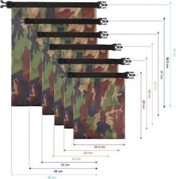 Waterdichte droogzakken, lichtgewicht pakzakken voor buiten 15/8/5/4/3/2 l en lange verstelbare schouderriem voor kajakken, raften, varen, wandelen, kamperen (camouflage), 6/12 stuks — thumbnail 5