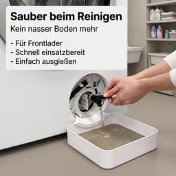 Wasmachine-opvangbak, PP-opvangbak wasmachine met 2 stuks geleidingsplaat en moer voor noodlediging, stabiele afvoerbak wasmachine Samsung en de meeste wasmachines — thumbnail 5