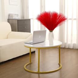 Gedroogde bloemen, pampasgras, decoratie, woonkamer, gedroogde bloemen, wollig faux boho voor het decoreren van de slaapkamer, woonkamer, bruiloft (rood) — thumbnail 2