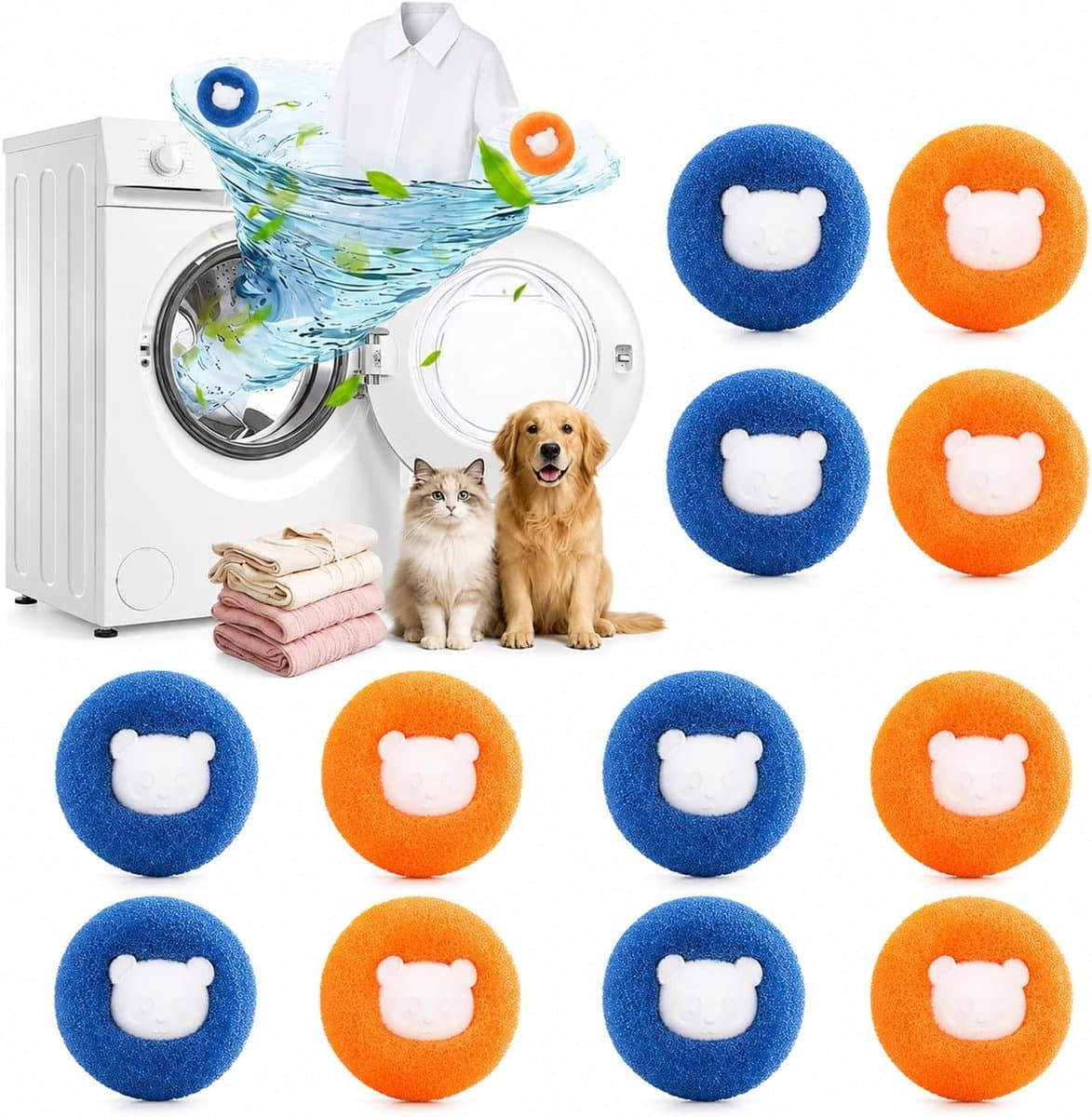 Haarballen voor de wasmachine - Herbruikbaar - Verwijdert dierenharen - Effectief voor kleding - ShopVlot — afbeelding 1