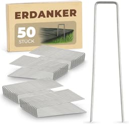 Novatool haringen grondanker 150x30x3mm 100 stuks, roestvast, duurzaam en extreem stabiel, grondnagels grondhaken grondverankering, voor tenttuin onkruidbestrijding doek landschapsarchitectuur — thumbnail 1