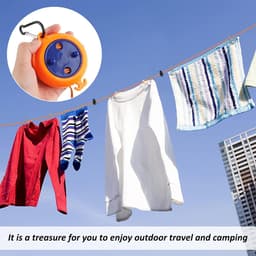 Uittrekbare Campingwaslijn - 10 meter - Oranje - Duurzaam materiaal — thumbnail 2